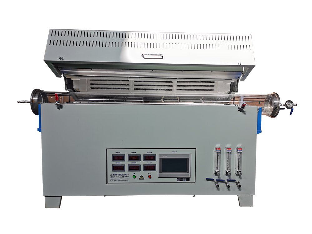 Three-Temperature Zone High Temperature Openable Tube Furnace LYL-18KDG